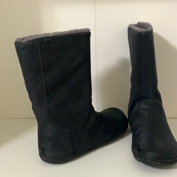 Camper black calf height boots barefoot style - Picture 2 of 5
